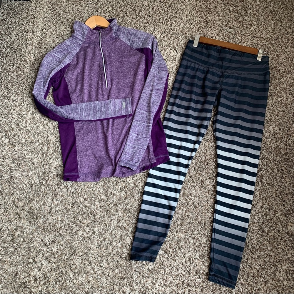 Bundle Danskin Women’s Activewear Pullover , Leggings Small